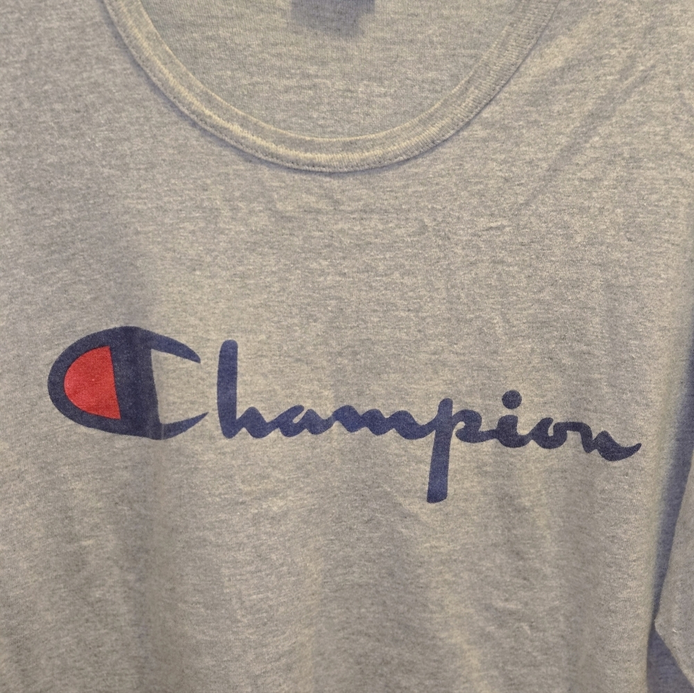 Champion Men's Gray and Light Blue Logo Tees 2XL (Lot Of 4) - Picture 7 of 10